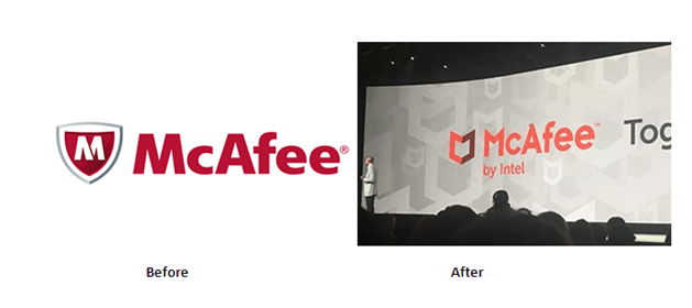 mcafee an intel company logo