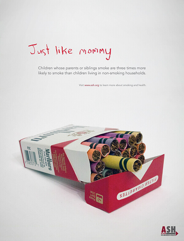Anti Smoking Print Ad Just Like Mommy