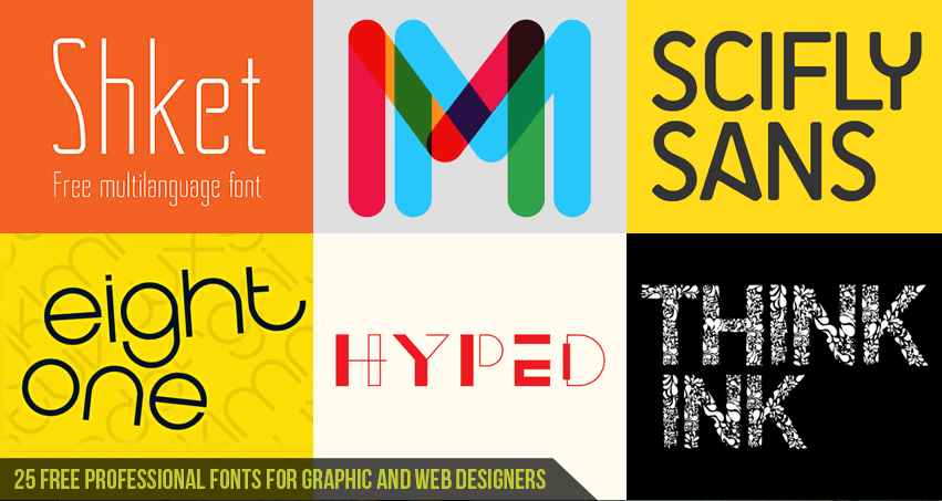 25 Free Professional Fonts for Graphic and Web Designers-CGfrog-Banner