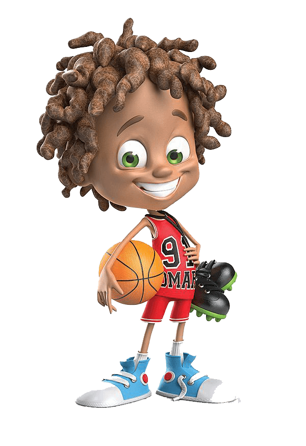 Download 3D Curls Basketball Boy Png