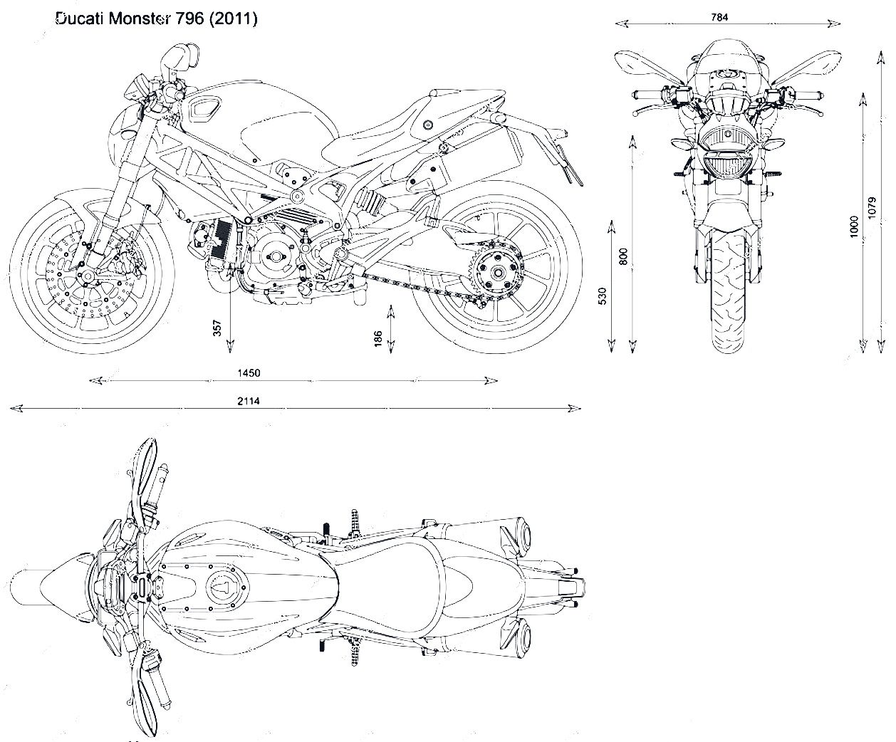 Download Blueprint of Ducati Monster 796 BluePrint