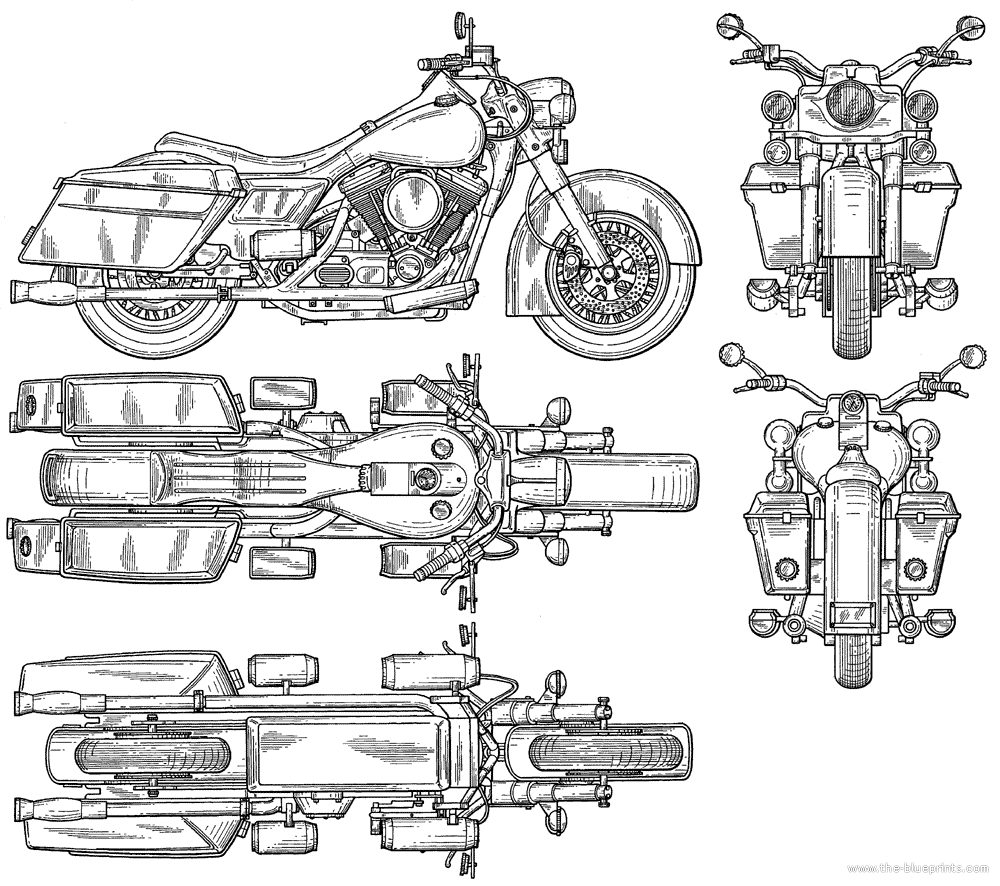 Download Motorcycle Bike Blueprints For 3D Modeling | CGfrog
