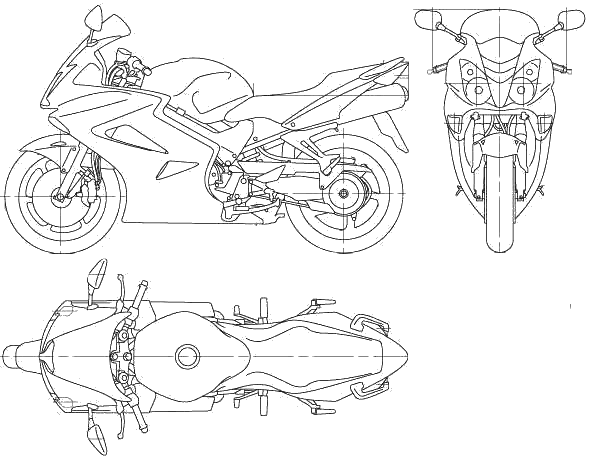 Download Blueprint of Honda VFR 2006