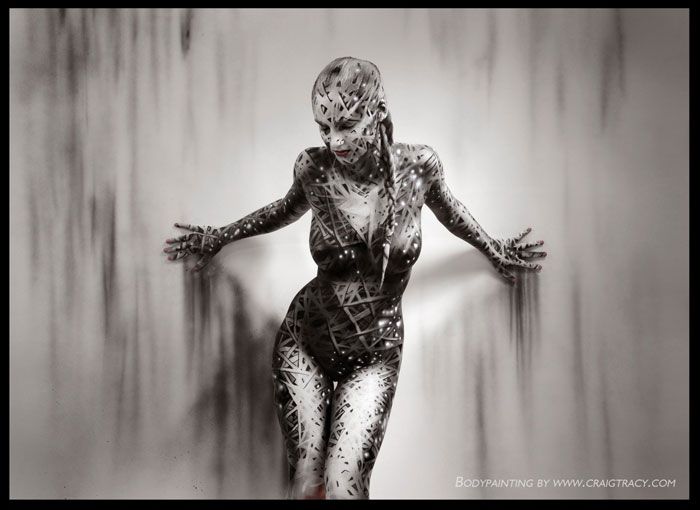 disintegration body painting work