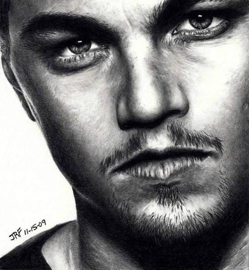 Leonardo DiCaprio Photorealistic Pencil Portraits