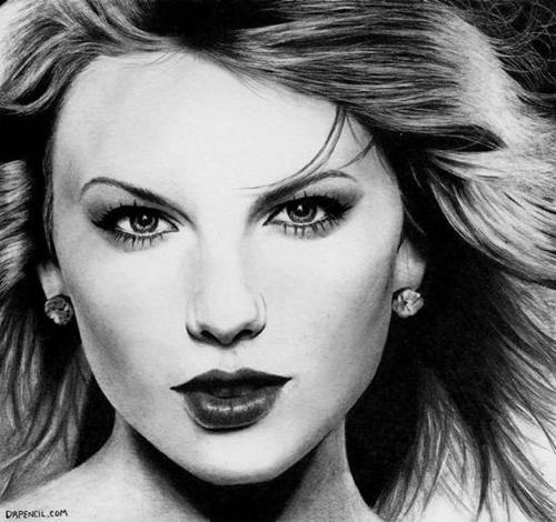 Taylor Swift-Photorealistic Pencil Portraits