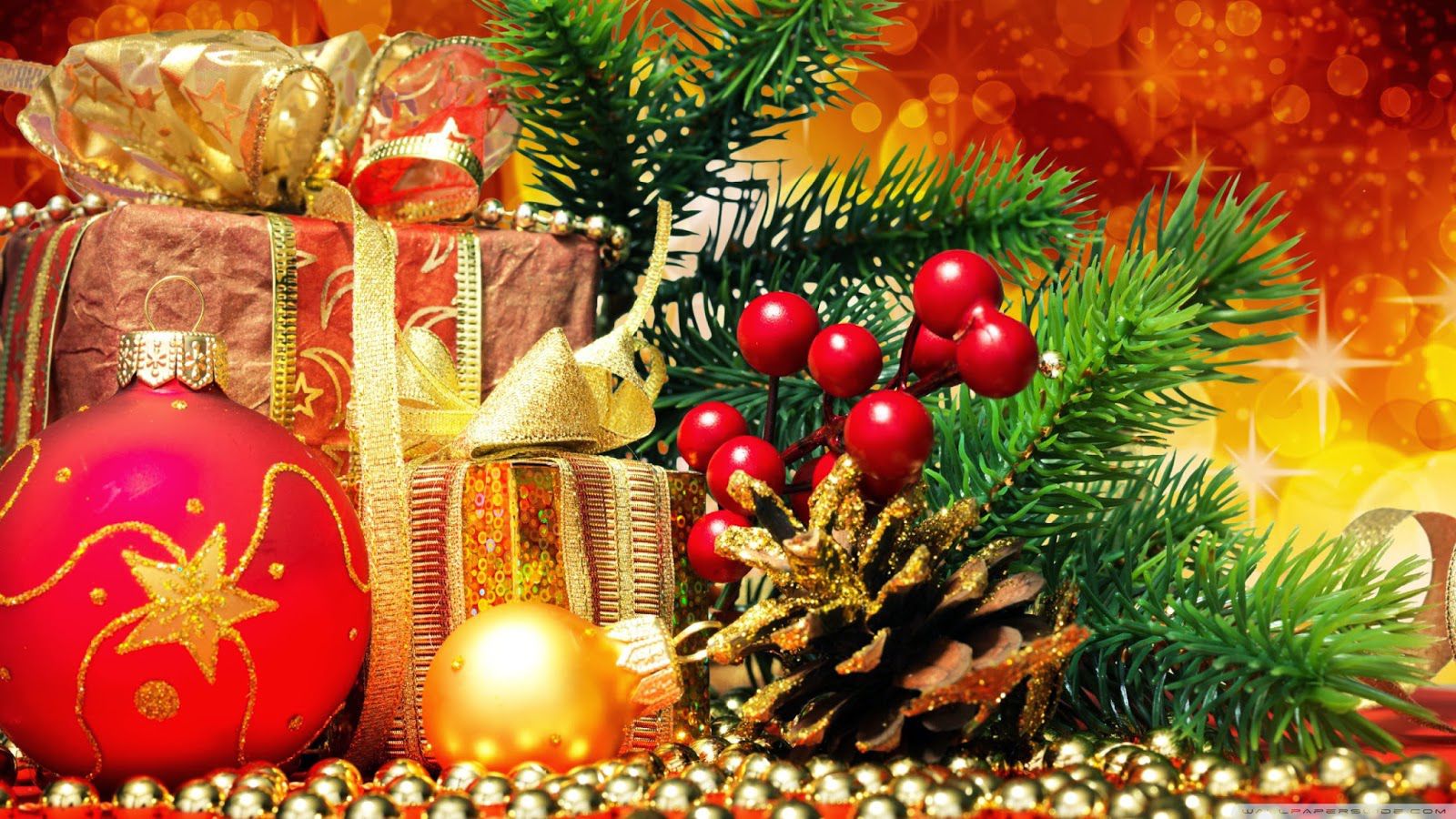 beautiful christmas arrangement wallpaper 2560x1440