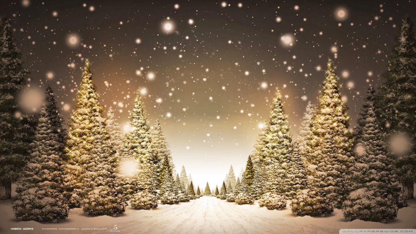 christmas forest wallpaper