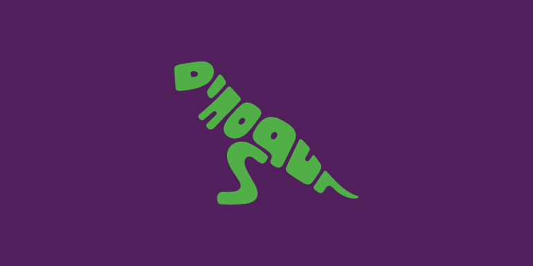 Typographic Animal Logos - Dinosaur word animals typography logo design