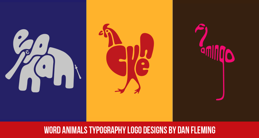 20 Animal Logos with Word Typography Design by Dan Fleming | CGfrog