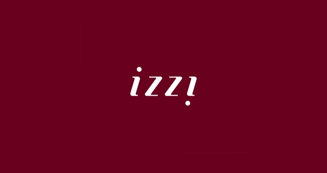 Izzi ambigram logo design