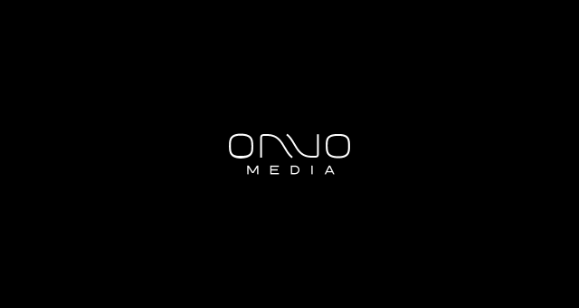 Onvo media ambigram logo design