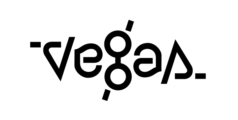 Vegas ambigram logo design