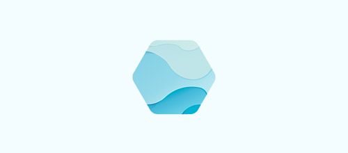 2 hexagon logo design