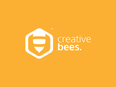 53 creative bees hexagon logo
