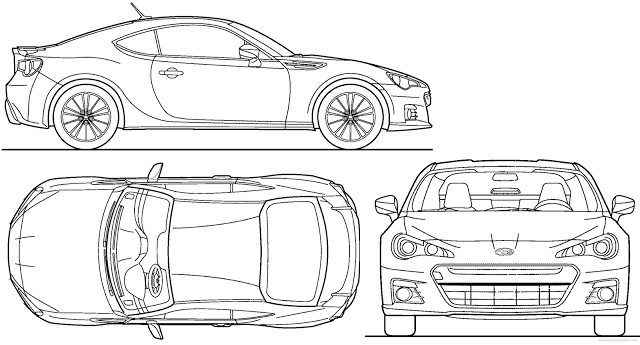 car blueprints for 3d modeling