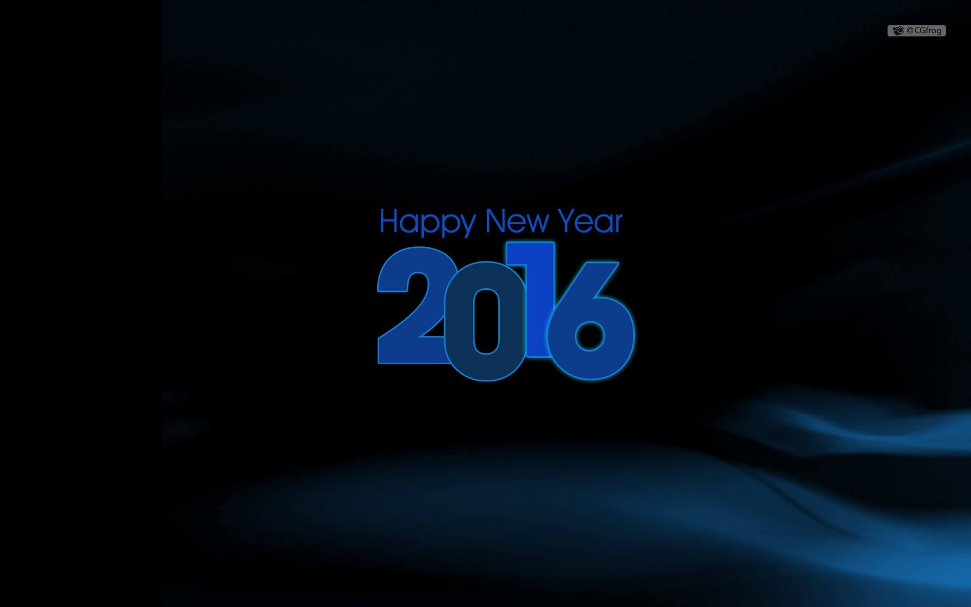 2016 Happy New Year Typography Graphic Design Wallpaper for computer