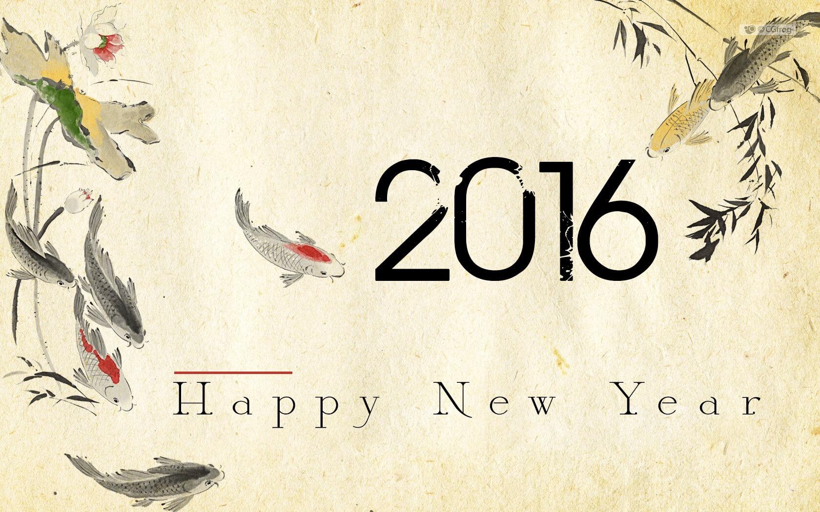 2016 Happy New Year Typography Graphic Design Wallpaper for computer and mobile