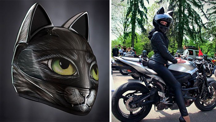 Cat Helmets With Ears From Russia