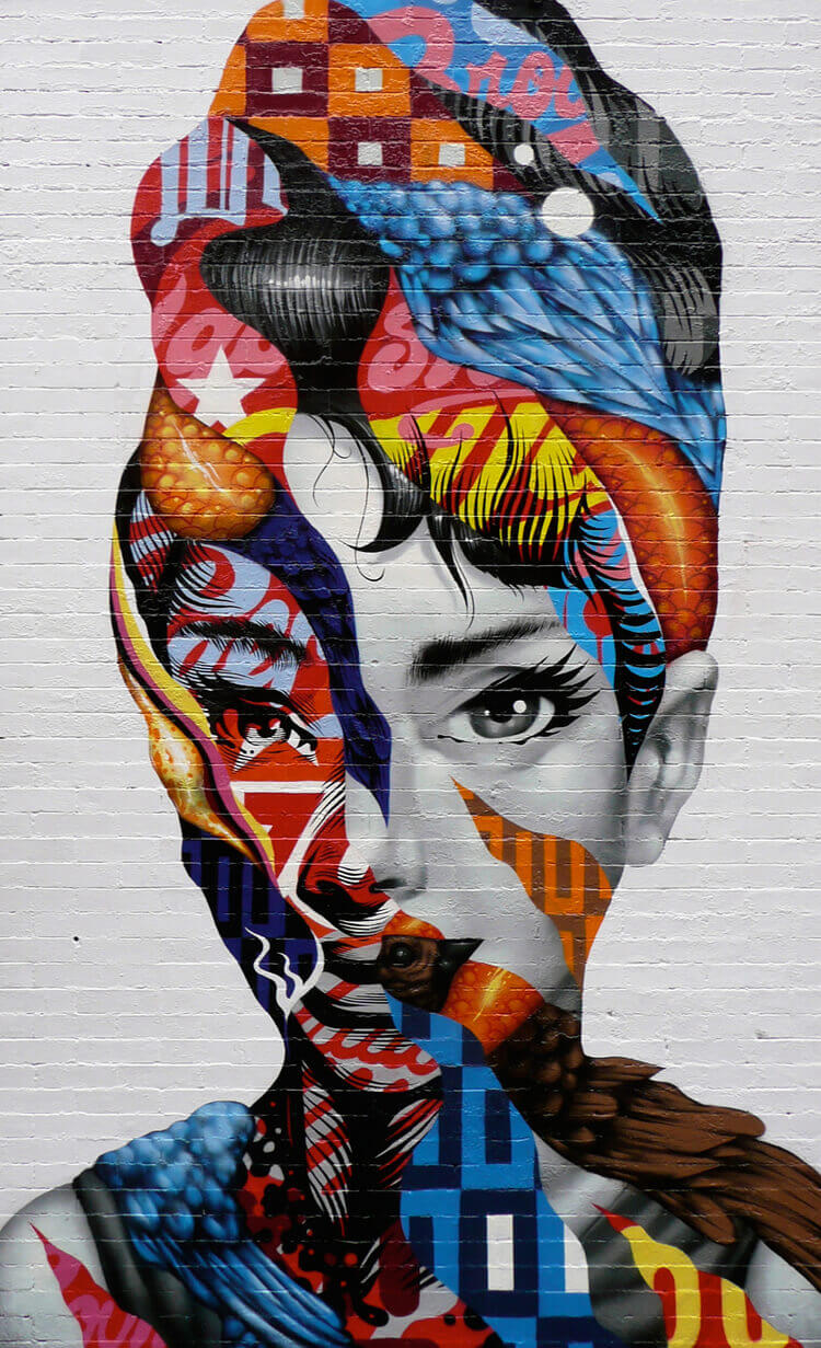 Audrey of Mulberry (NYC) Murals Street Paintings