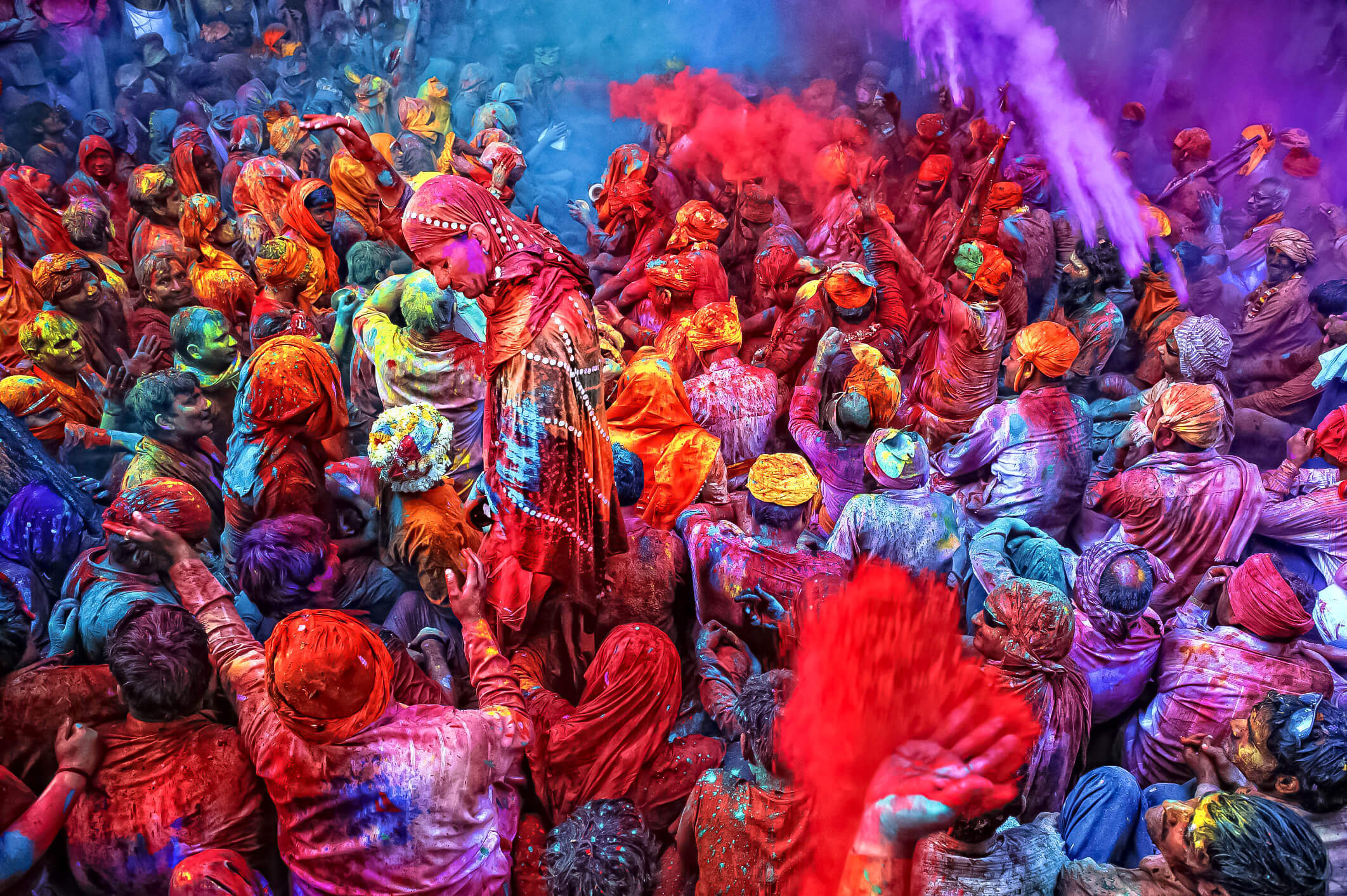 Coloured-Peoples-on-holi Holi Celebration Photography