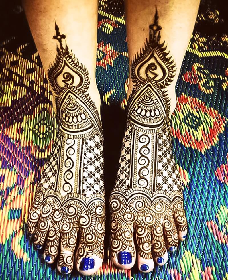 foot mehndi design