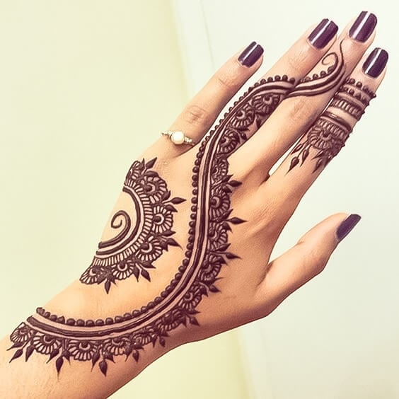 Beautiful Mehndi designs for back hands