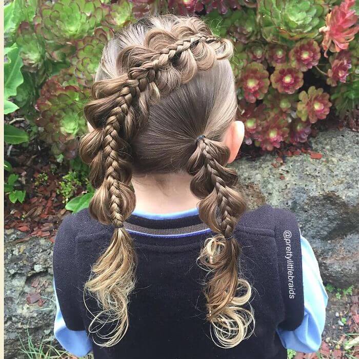 Shelley Gifford creates intricate hairstyles on her daughter Grace’s hair every morning before school-12