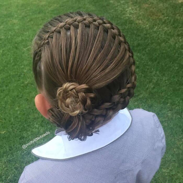 Shelley Gifford creates intricate hairstyles on her daughter Grace’s hair every morning before school-18