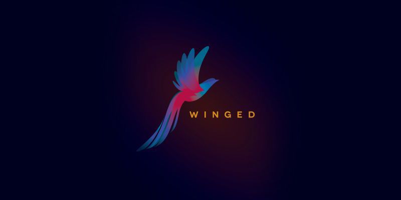 Winged-bird-logo-design