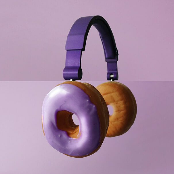 Headphones + Donuts Mash by Stephen Mcmennamy