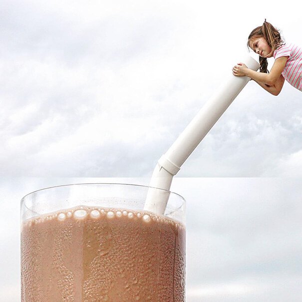 PVC pipe + chocolate milk & straw Mash by Stephen Mcmennamy