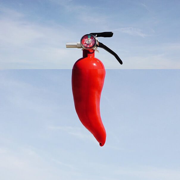 fire extinguisher + jalapeño pepper Mash by Stephen Mcmennamy