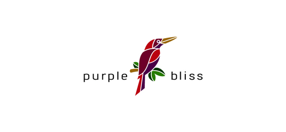 purple-bliss-bird-logo-design