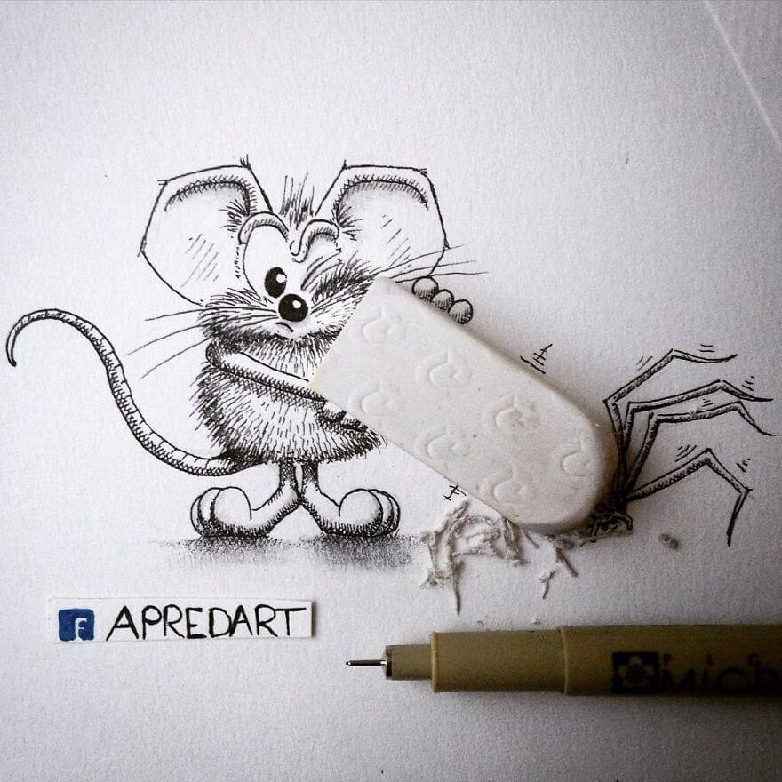 rikiki-mouse-want-tobe-part-of-real-life-with-eraser