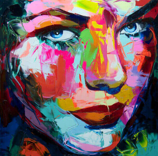 best female vibrant knife Paintings by Francoise Nielly