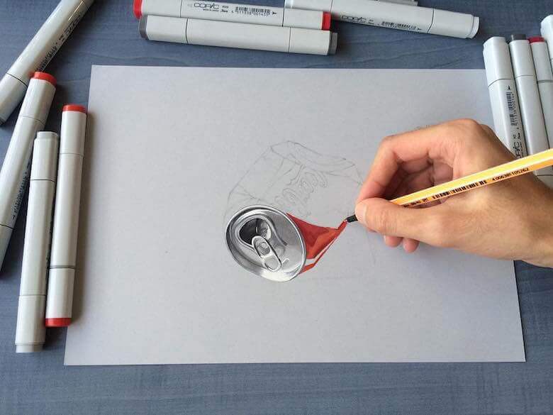 hyperrealistic-3d-art-drawings-sushant-rane-coke-1