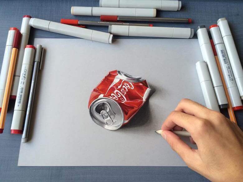 hyperrealistic-3d-art-drawings-sushant-rane-coke-3