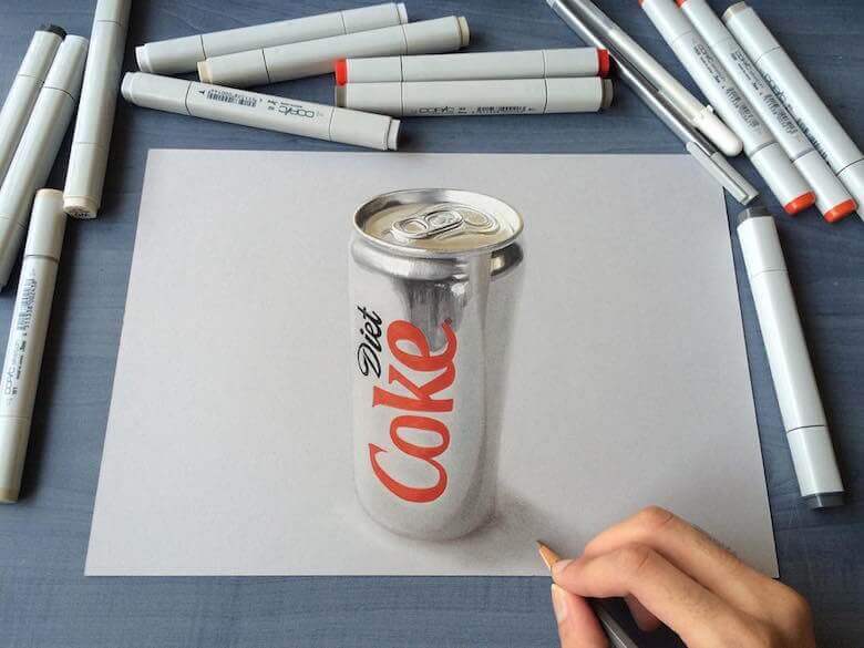 hyperrealistic-3d-art-drawings-sushant-rane-diet-3