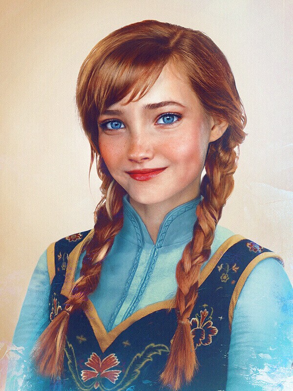Princess Anna from Frozen Real Life Disney Girls Esmeralda Jirka Vaatainen
