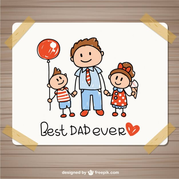 hand-drawing-fathers-day-card