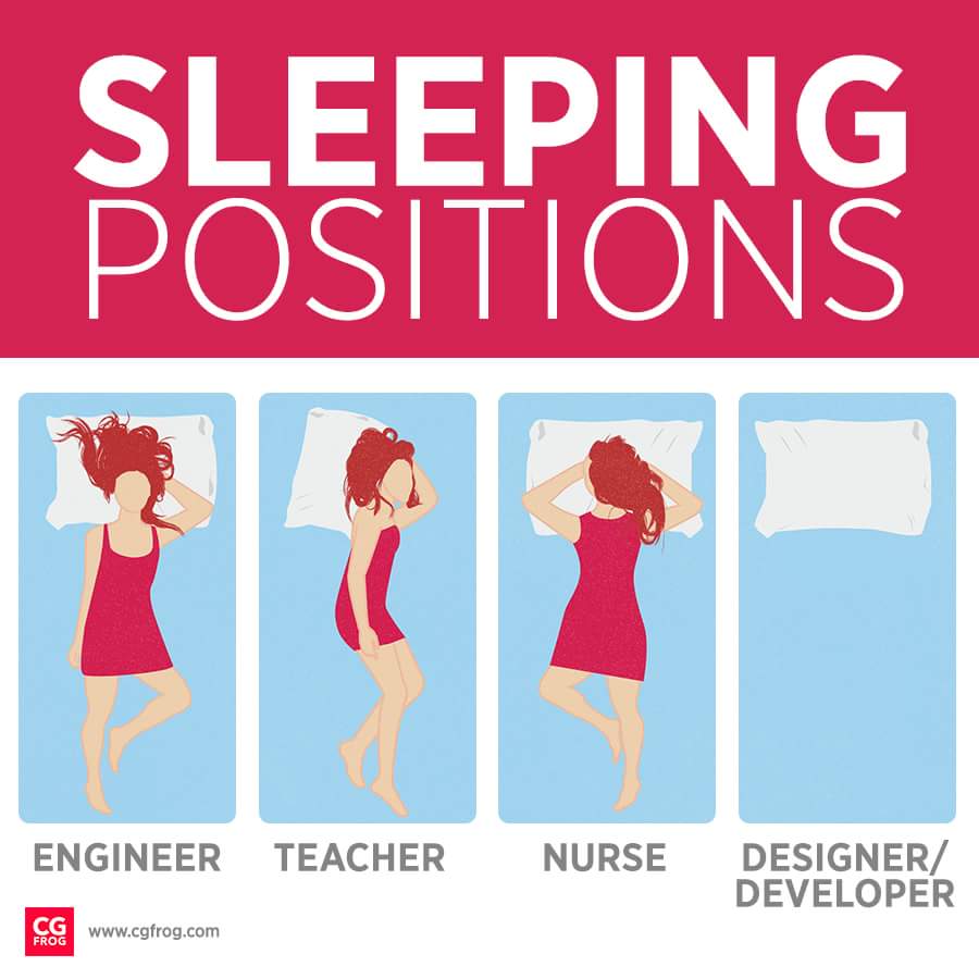 sleeping positions of designers and developers