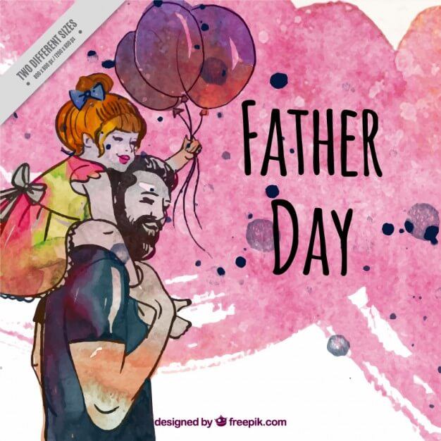 watercolor-lovely-scene-of-father-with-his-daughter