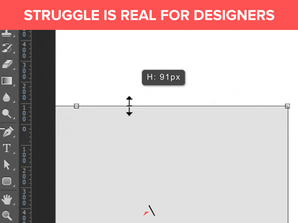 Struggle is Real for Designers Photoshop Gif