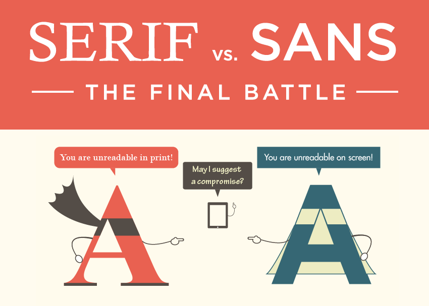 deferences in Serif and Sans Serif Fonts