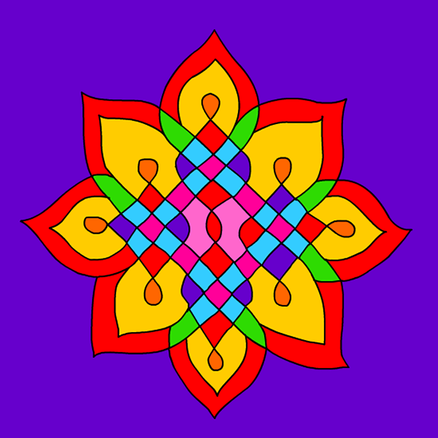 Best colorful Rangoli Design