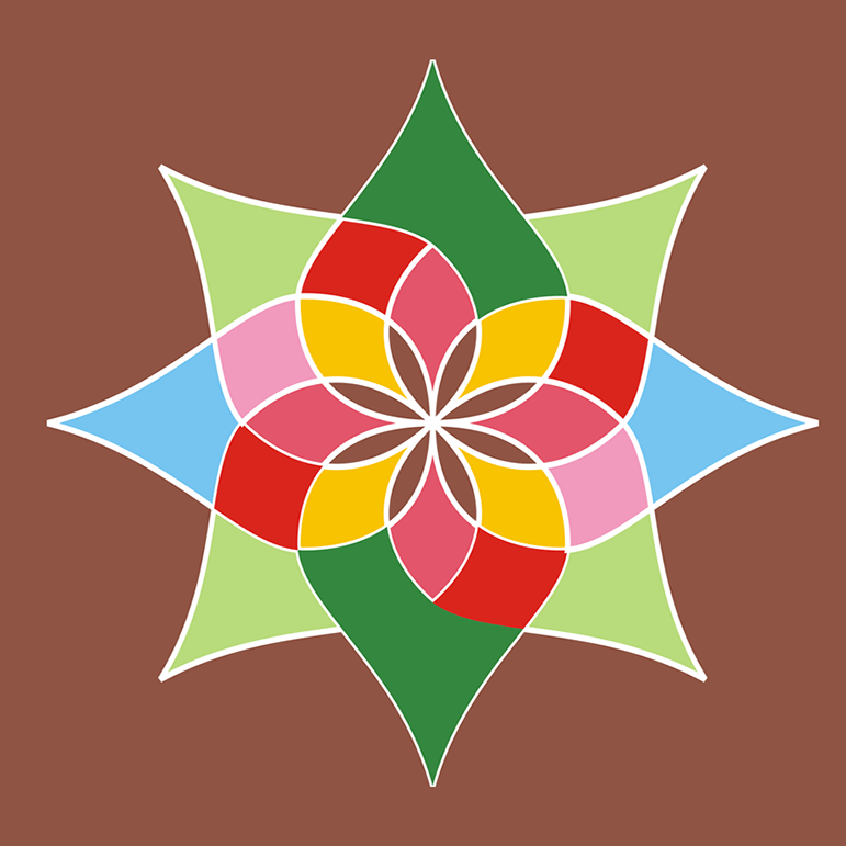 Minimal and simple rangoli design