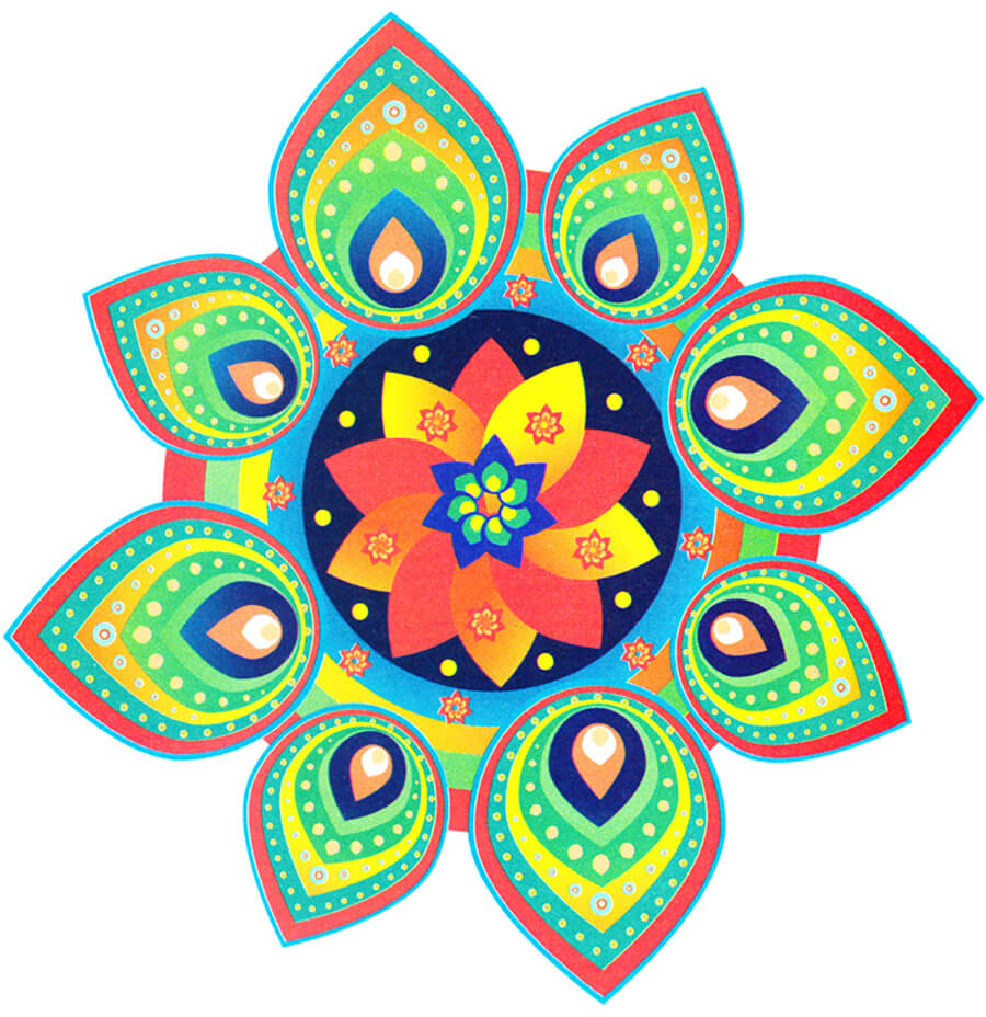 drop rangoli design