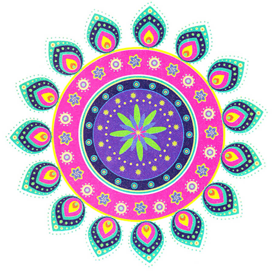 Best Circular Rangoli Designs