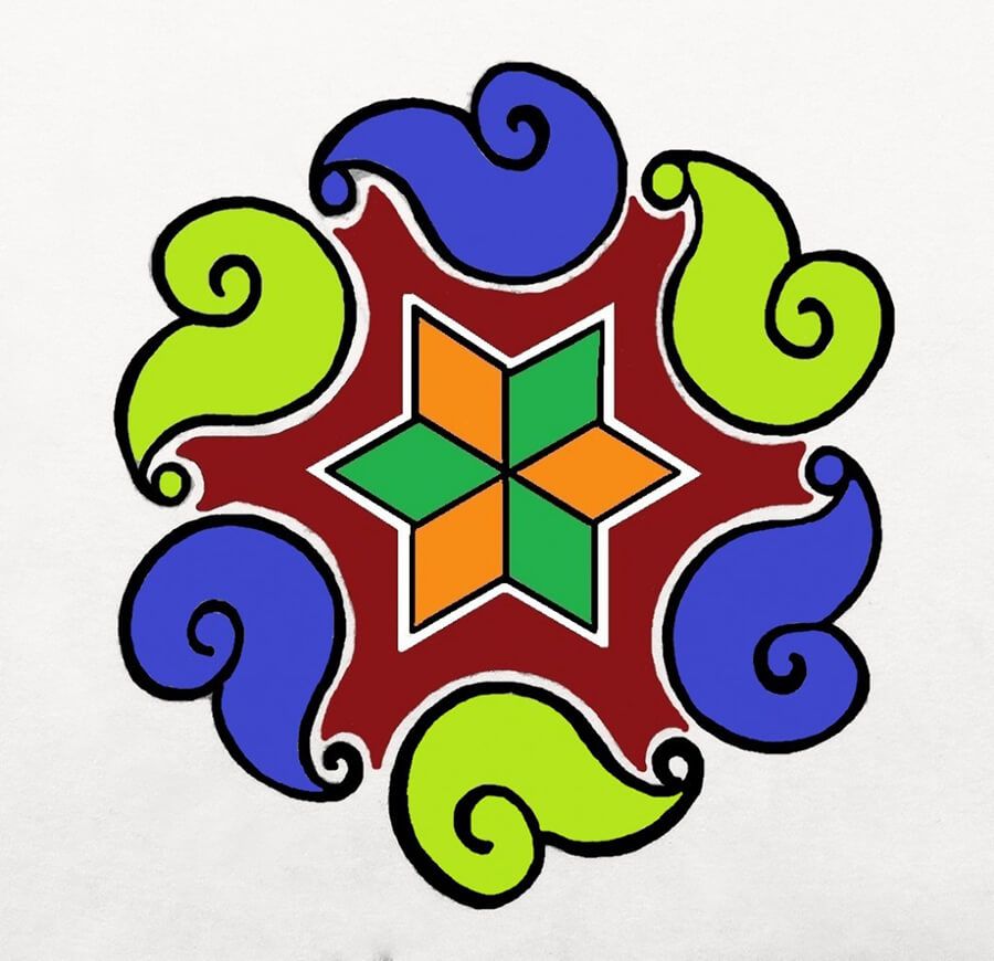 Freehand Rangoli Design